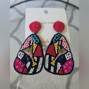 Martini Beaded Earrings- Multi